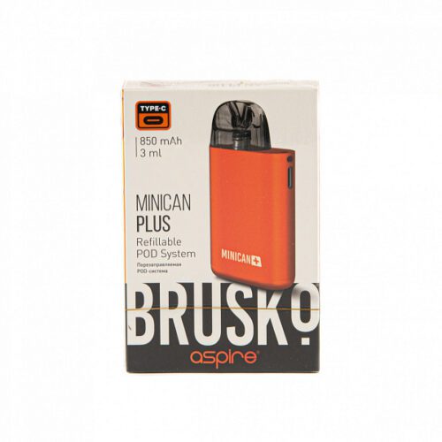 Brusko / Электронная сигарета Brusko Minican Plus 850mAh оранжевая (многоразовая) в ХукаГиперМаркете Т24