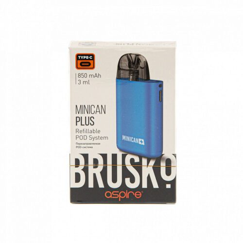 Brusko / Электронная сигарета Brusko Minican Plus 850mAh синяя (многоразовая) в ХукаГиперМаркете Т24