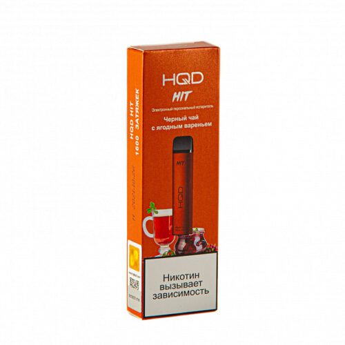 HQD / Электронная сигарета HQD Hit Черный чай с ягодным вареньем (1600 затяжек, одноразовая) в ХукаГиперМаркете Т24
