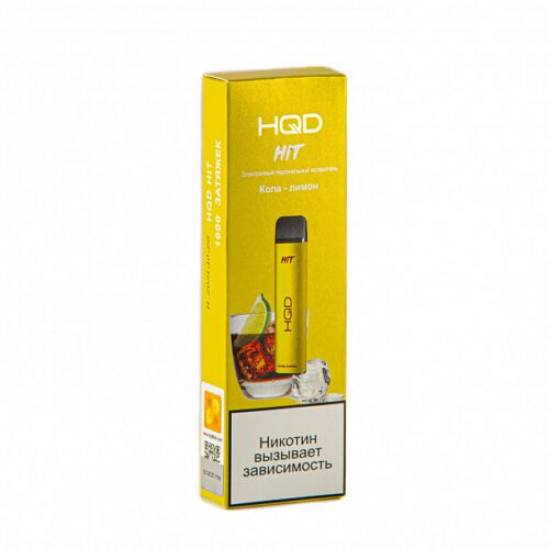 HQD / Электронная сигарета HQD Hit Кола лимон (1600 затяжек, одноразовая) в ХукаГиперМаркете Т24