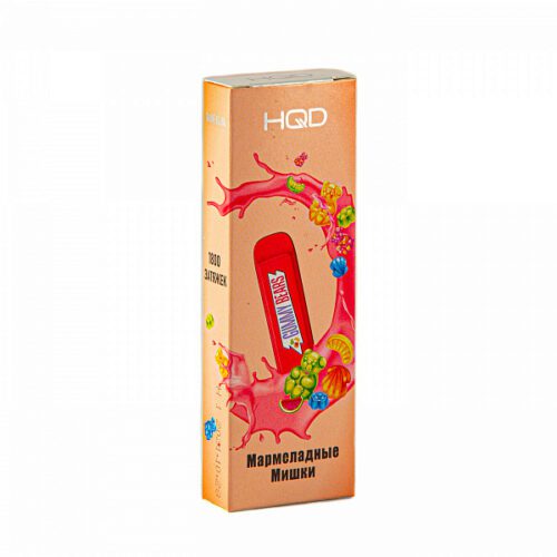 HQD / Электронная сигарета HQD Mega Мармеладные мишки (1800 затяжек, одноразовая) в ХукаГиперМаркете Т24