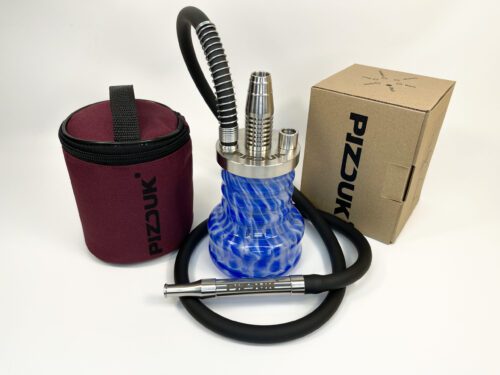 Pizduk Hookah / Кальян Pizduk Hookah (Бордовая сумка, бело-синяя колба) в ХукаГиперМаркете Т24