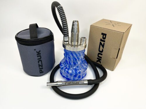 Pizduk Hookah / Кальян Pizduk Hookah (Серая сумка, бело-синяя колба) в ХукаГиперМаркете Т24