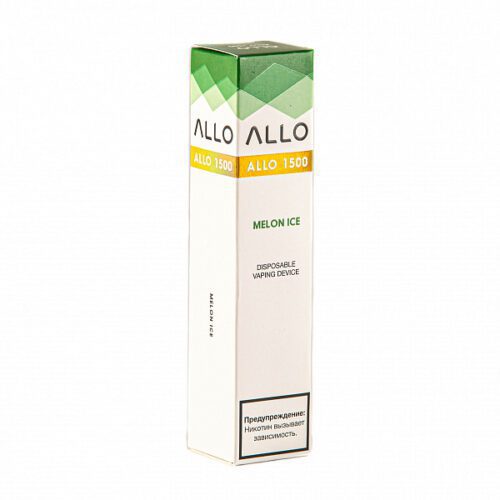 ALLO / Электронная сигарета ALLO Melon ice (1500 затяжек, одноразовая) в ХукаГиперМаркете Т24