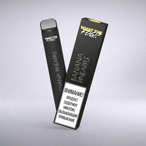 What the Fog / Электронная сигарета What the Fog Banana Pineapple 19 (1200 затяжек, одноразовая) в ХукаГиперМаркете Т24