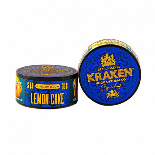 Kraken / Табак Kraken Medium Seco Lemon cake, 30г [M] в ХукаГиперМаркете Т24