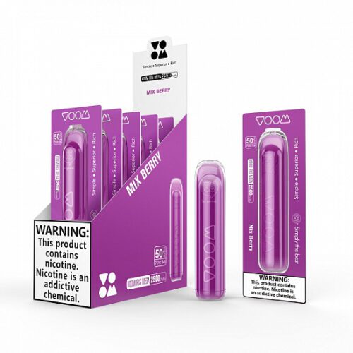 WOOM / Электронная сигарета VOOM MEGA Mix berry (2500 затяжек, одноразовая, USB) в ХукаГиперМаркете Т24