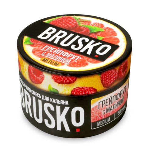 Brusko / Бестабачная смесь Brusko Medium Грейпфрут с малиной, 50г в ХукаГиперМаркете Т24