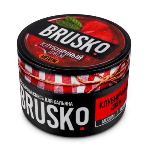 Brusko / Бестабачная смесь Brusko Medium Клубничный джем, 50г в ХукаГиперМаркете Т24