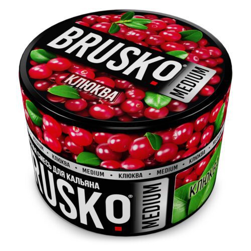 Brusko / Бестабачная смесь Brusko Medium Клюква, 50г в ХукаГиперМаркете Т24