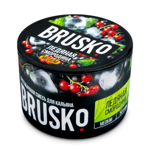 Brusko / Бестабачная смесь Brusko Medium Ледяная смородина, 50г в ХукаГиперМаркете Т24