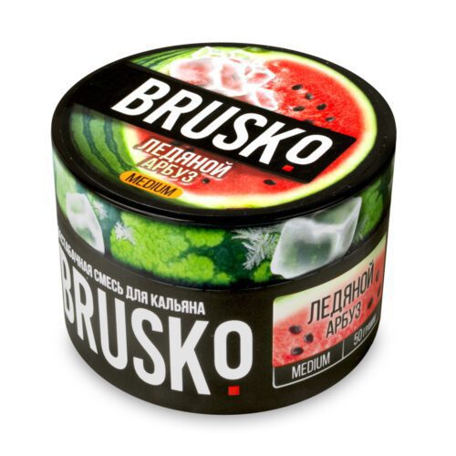 Brusko / Бестабачная смесь Brusko Medium Ледяной арбуз, 50г в ХукаГиперМаркете Т24