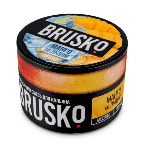 Brusko / Бестабачная смесь Brusko Medium Манго со льдом, 50г в ХукаГиперМаркете Т24