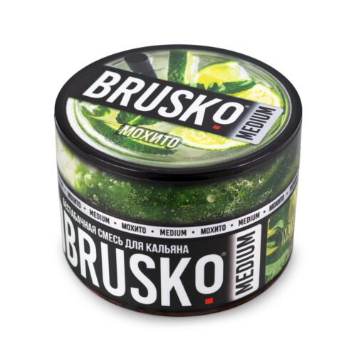 Brusko / Бестабачная смесь Brusko Medium Мохито, 50г в ХукаГиперМаркете Т24