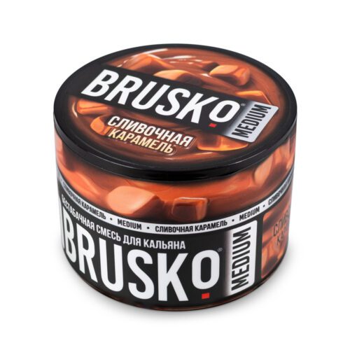 Brusko / Бестабачная смесь Brusko Medium Сливочная карамель, 50г в ХукаГиперМаркете Т24