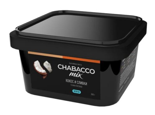 CHABACCO / Бестабачная смесь Chabacco Mix Medium Creme De Coco, 200г в ХукаГиперМаркете Т24