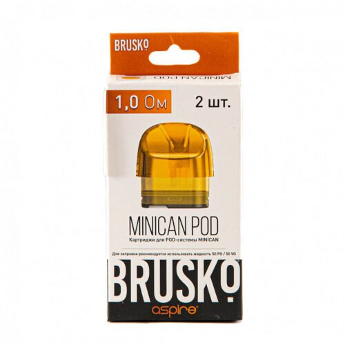 Brusko / Картридж к электронной системе Brusko Minican жёлтый 1.0 Ohm (2шт) в ХукаГиперМаркете Т24