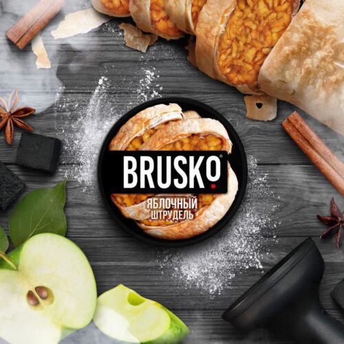 Brusko / Бестабачная смесь Brusko Medium Яблочный штрудель, 50г в ХукаГиперМаркете Т24