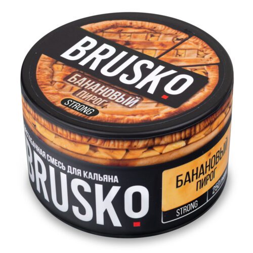 Brusko / Бестабачная смесь Brusko Strong Банановый пирог, 250г в ХукаГиперМаркете Т24