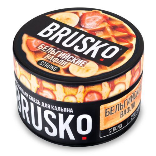 Brusko / Бестабачная смесь Brusko Strong Бельгийские вафли, 250г в ХукаГиперМаркете Т24