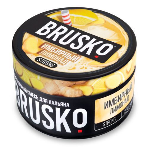 Brusko / Бестабачная смесь Brusko Strong Имбирный лимонад, 250г в ХукаГиперМаркете Т24