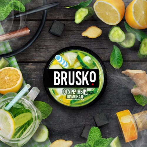 Brusko / Бестабачная смесь Brusko Strong Огуречный лимонад, 250г в ХукаГиперМаркете Т24