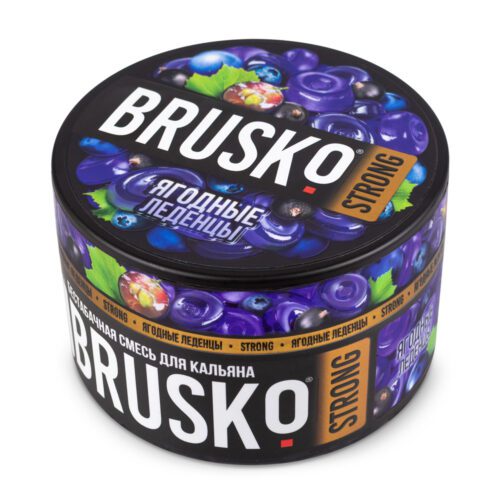 Brusko / Бестабачная смесь Brusko Strong Ягодные леденцы, 250г в ХукаГиперМаркете Т24