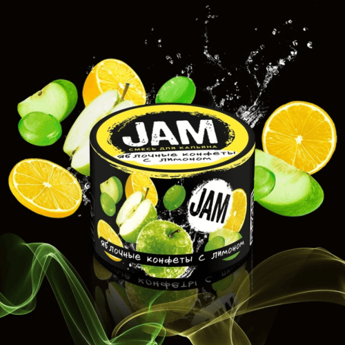 Jam / Бестабачная смесь Jam Яблочные леденцы с лимоном, 250г в ХукаГиперМаркете Т24