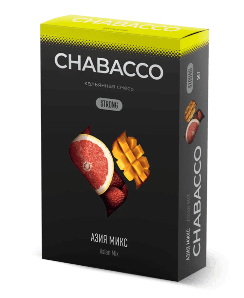 CHABACCO / Бестабачная смесь Chabacco Strong Asian mix (Азия Микс), 50г в ХукаГиперМаркете Т24