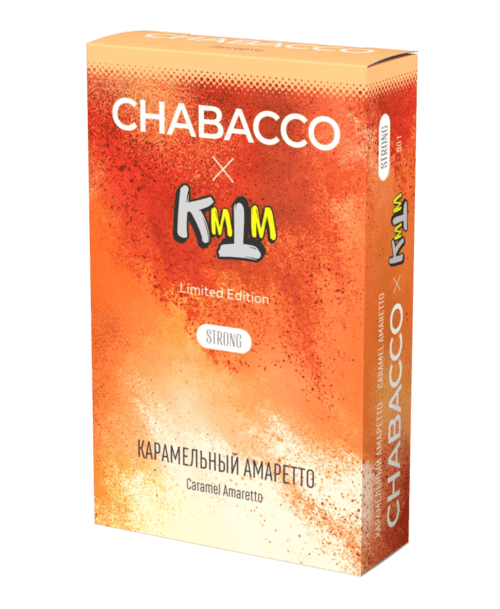 CHABACCO / Бестабачная смесь Chabacco Strong Caramel Amaretto, 50г в ХукаГиперМаркете Т24