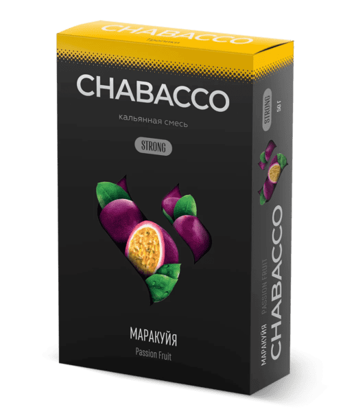 CHABACCO / Бестабачная смесь Chabacco Strong Passion fruit (Маракуйя), 50г в ХукаГиперМаркете Т24