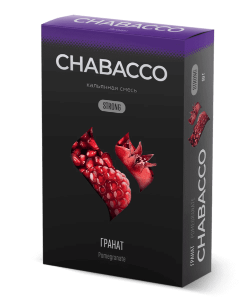CHABACCO / Бестабачная смесь Chabacco Strong Pomegranate (Гранат), 50г в ХукаГиперМаркете Т24