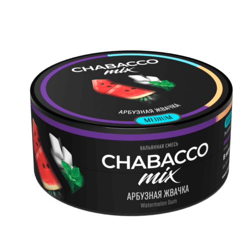 CHABACCO / Бестабачная смесь Chabacco Mix Medium Watermelon Gum, 25г [M] в ХукаГиперМаркете Т24