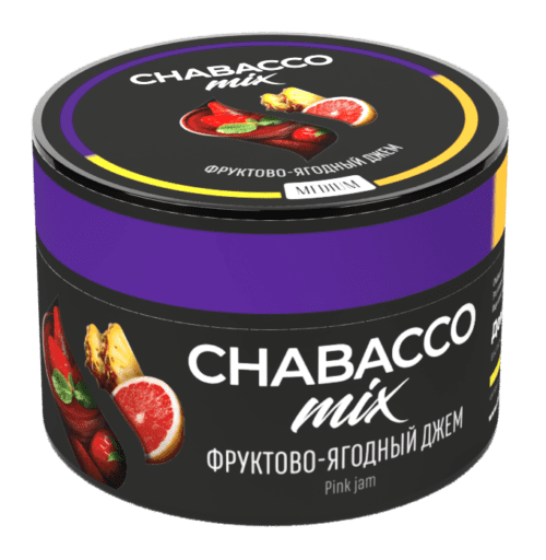 CHABACCO / Бестабачная смесь Chabacco Mix Medium Pink jam, 50г [M] в ХукаГиперМаркете Т24