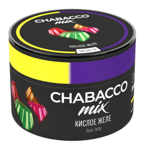 CHABACCO / Бестабачная смесь Chabacco Mix Medium Sour jelly, 50г [M] в ХукаГиперМаркете Т24
