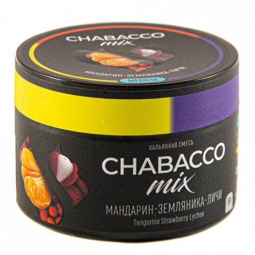 CHABACCO / Бестабачная смесь Chabacco Mix Medium Tangerine Strawberry Lychee, 50г [M] в ХукаГиперМаркете Т24