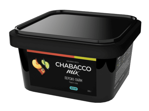 CHABACCO / Бестабачная смесь Chabacco Mix Medium Peach lime, 200г в ХукаГиперМаркете Т24