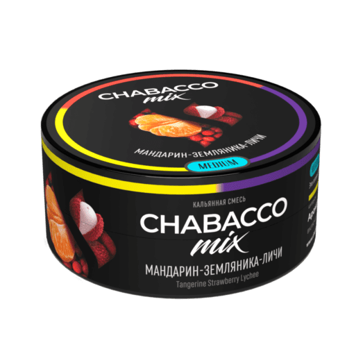 CHABACCO / Бестабачная смесь Chabacco Mix Medium Tangerine Strawberry Lychee, 25г [M] в ХукаГиперМаркете Т24