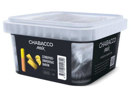 CHABACCO / Бестабачная смесь Chabacco Mix Medium Creamy lemon waffles, 200г в ХукаГиперМаркете Т24