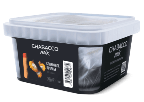 CHABACCO / Бестабачная смесь Chabacco Mix Medium Milk cookies, 200г в ХукаГиперМаркете Т24
