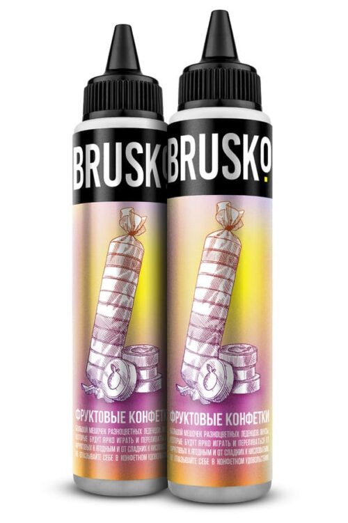 Brusko / Жидкость Brusko Фруктовые конфетки, 0%, 60мл в ХукаГиперМаркете Т24