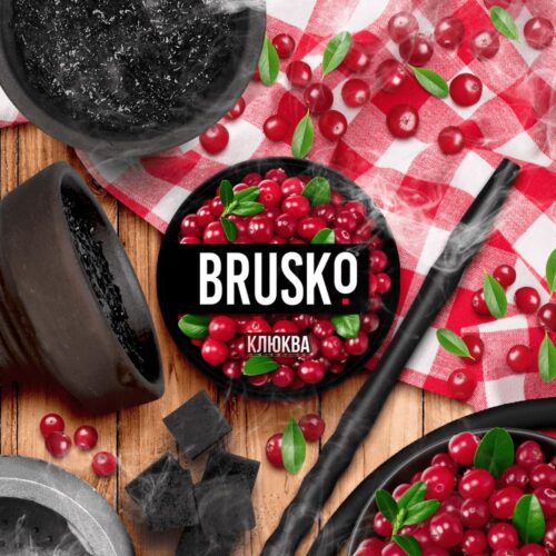 Brusko / Бестабачная смесь Brusko Strong Клюква, 50г в ХукаГиперМаркете Т24