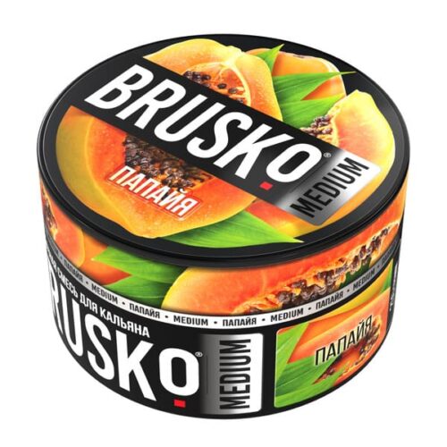 Brusko / Бестабачная смесь Brusko Medium Папайя, 250г в ХукаГиперМаркете Т24