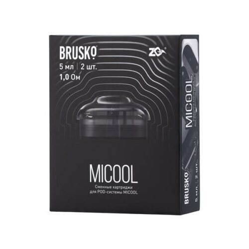 Brusko / Сменный картридж для Brusko ZQ Micool (5 мл, 1 Ом, 2 штуки) в ХукаГиперМаркете Т24