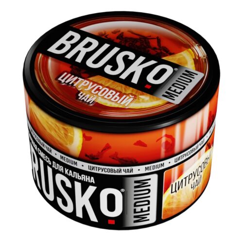 Brusko / Бестабачная смесь Brusko Medium Цитрусовый чай, 50г в ХукаГиперМаркете Т24