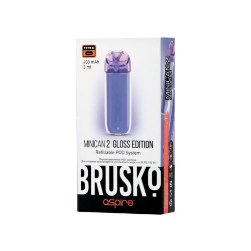 Brusko / Электронная сигарета Brusko Minican 2 400mAh Gloss Edition Lavender (многоразовая) в ХукаГиперМаркете Т24