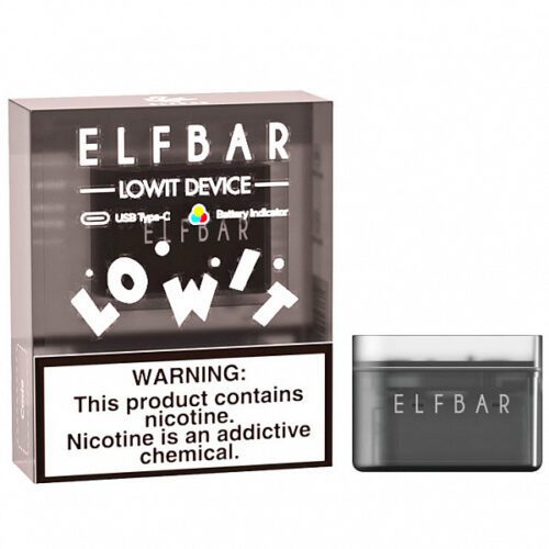 ELF BAR / Электронная сигарета Elf Bar Lowit Чёрный (сменный картридж, 10W, 500 mAh) в ХукаГиперМаркете Т24