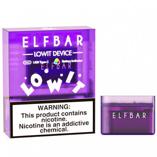 ELF BAR / Электронная сигарета Elf Bar Lowit Фиолетовый (сменный картридж, 10W, 500 mAh) в ХукаГиперМаркете Т24