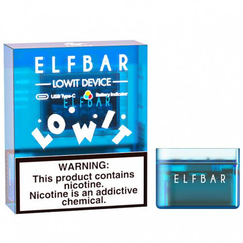 ELF BAR / Электронная сигарета Elf Bar Lowit Синий (сменный картридж, 10W, 500 mAh) в ХукаГиперМаркете Т24