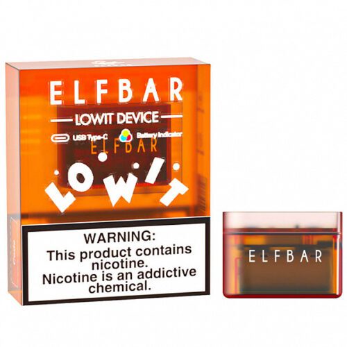ELF BAR / Электронная сигарета Elf Bar Lowit Жёлтый (сменный картридж, 10W, 500 mAh) в ХукаГиперМаркете Т24